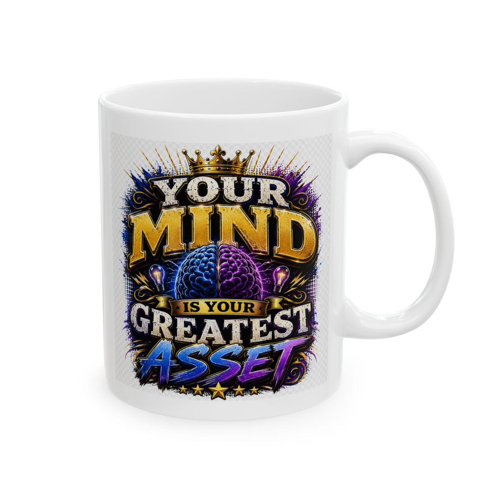 Inspirational Coffee Mug — "Your Mind Is Your Greatest Asset" Motivational Ceramic Cup (11oz/15oz)