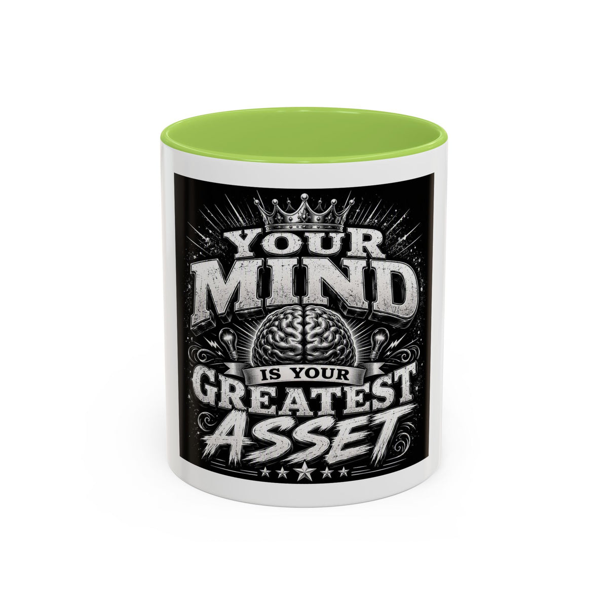Motivational Coffee Mug — "Your Mind Is Your Greatest Asset" Accent Mug (11/15oz)