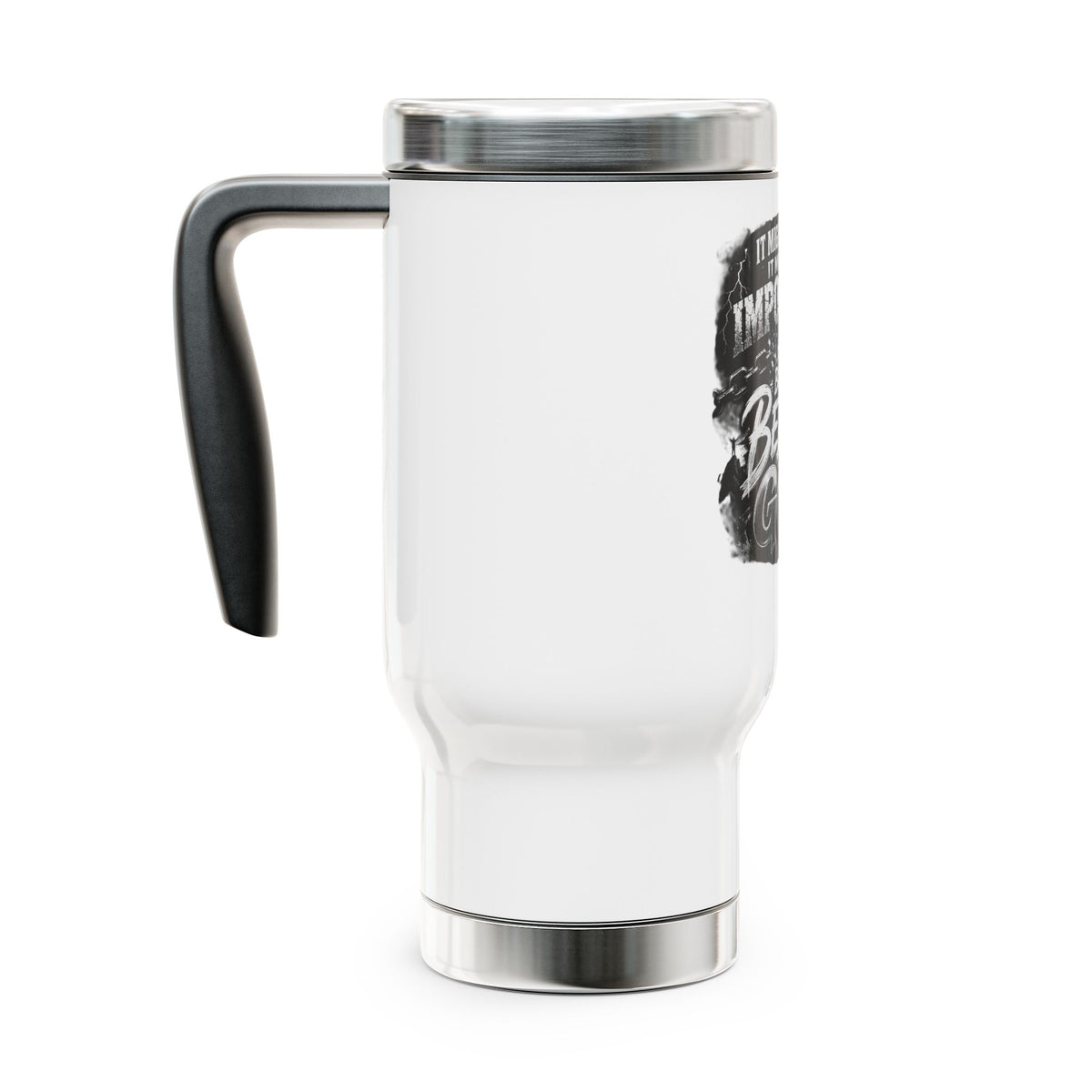 Travel Mug — “I Believe God” Inspirational Stainless Steel 14oz with Handle