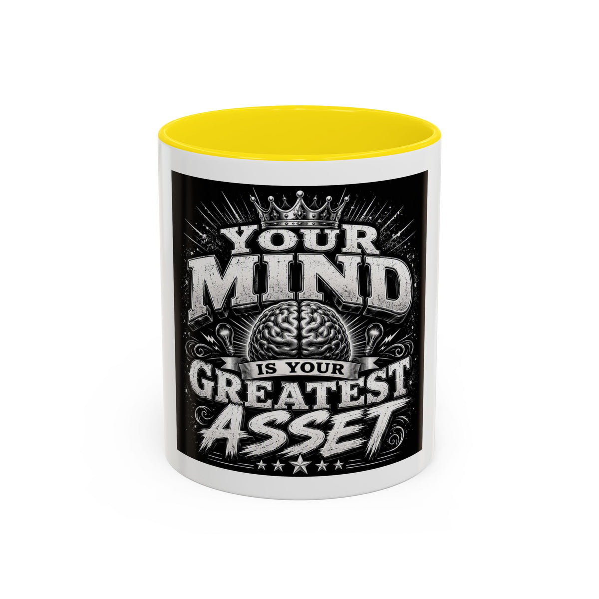 Motivational Coffee Mug — "Your Mind Is Your Greatest Asset" Accent Mug (11/15oz)