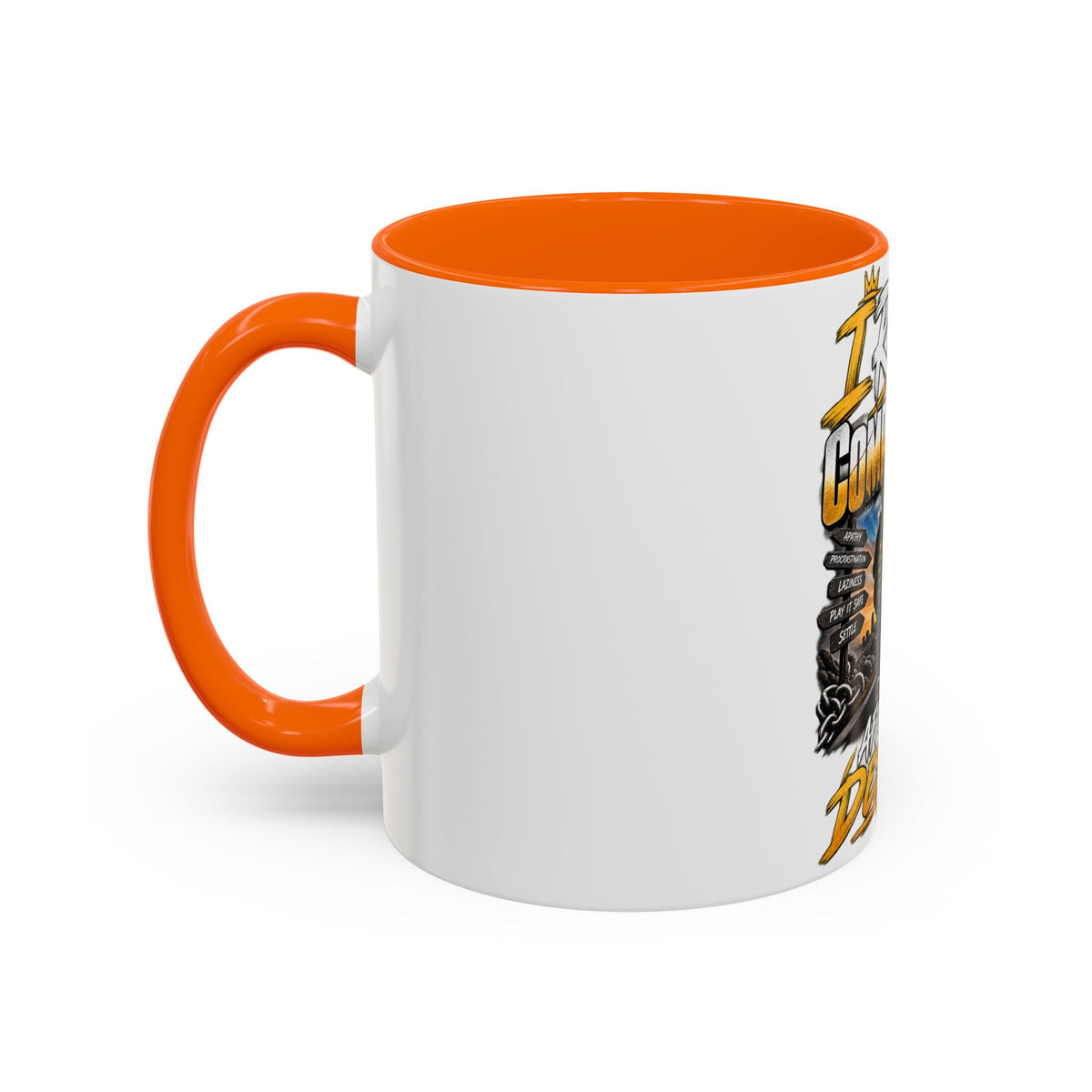 Coffee Mug – "I Refuse to Let Complacency Affect My Destiny" Motivational Accent Mug