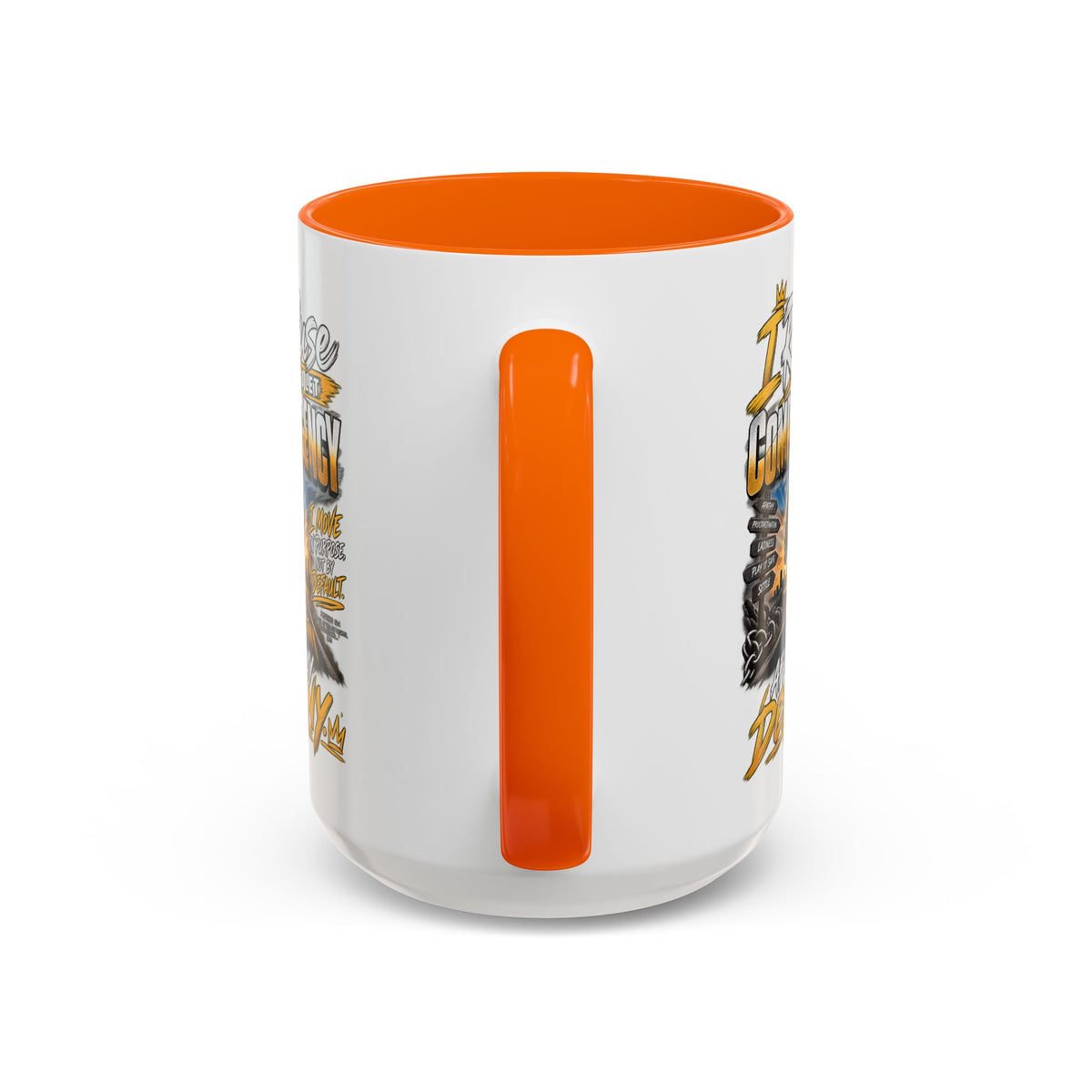 Motivational Coffee Mug — "I Refuse to Let Complacency Affect My Destiny"
