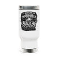 Travel Mug — “I Believe God” Inspirational Stainless Steel 14oz with Handle