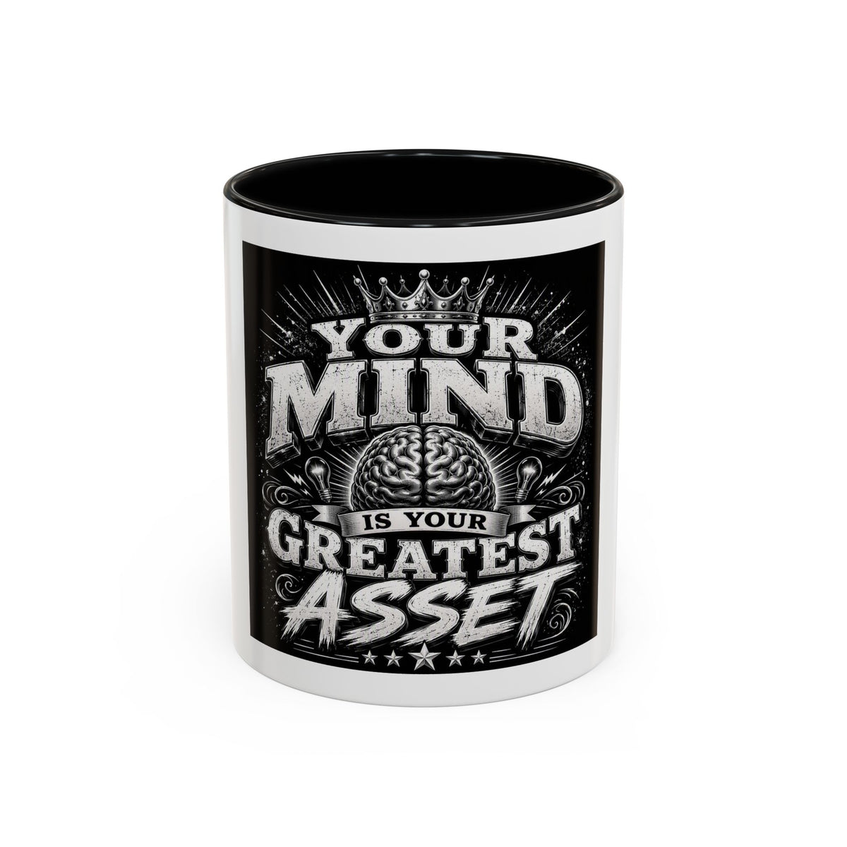 Motivational Coffee Mug — "Your Mind Is Your Greatest Asset" Accent Mug (11/15oz)
