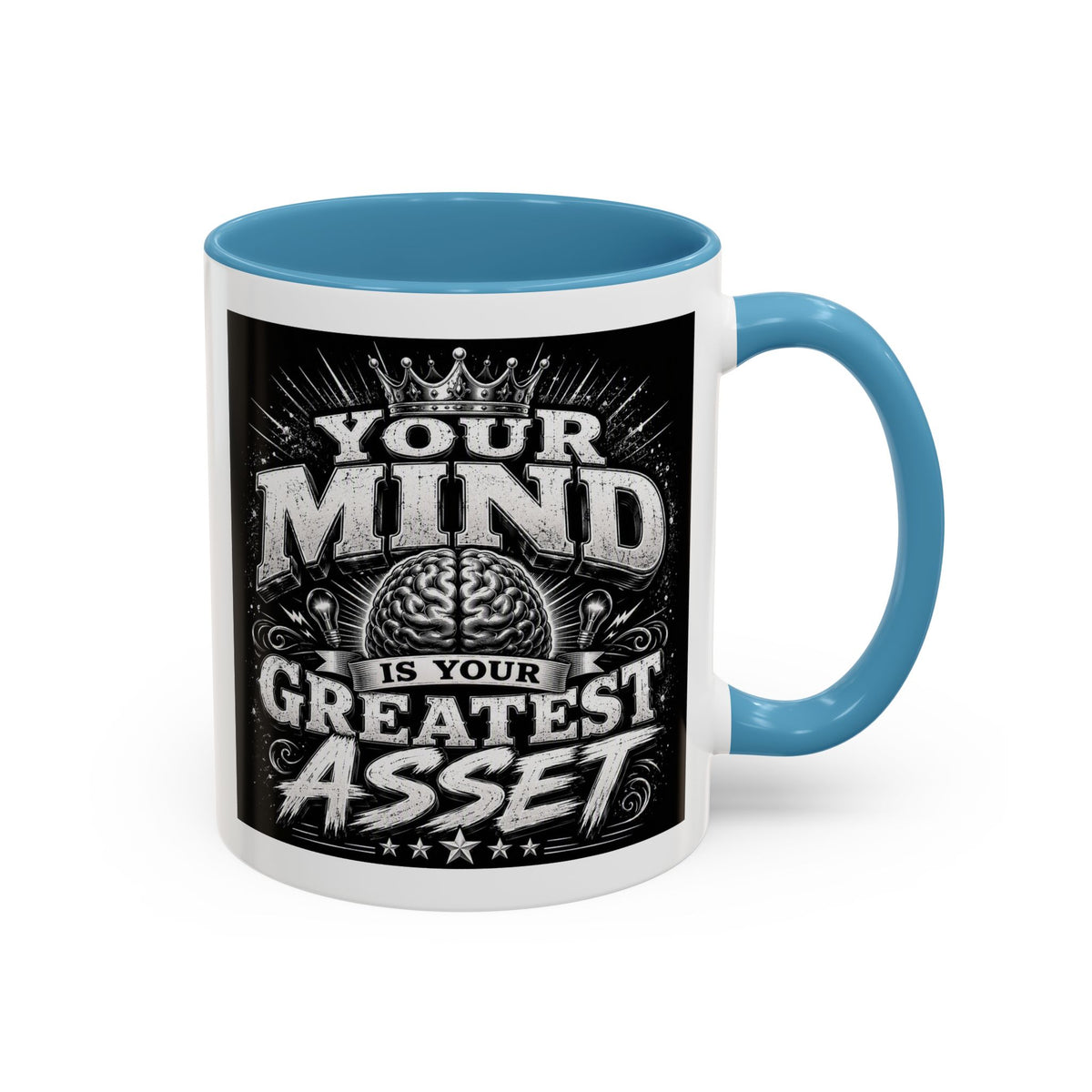 Motivational Coffee Mug — "Your Mind Is Your Greatest Asset" Accent Mug (11/15oz)