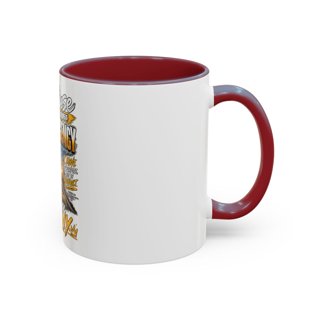 Motivational Coffee Mug — "I Refuse to Let Complacency Affect My Destiny"