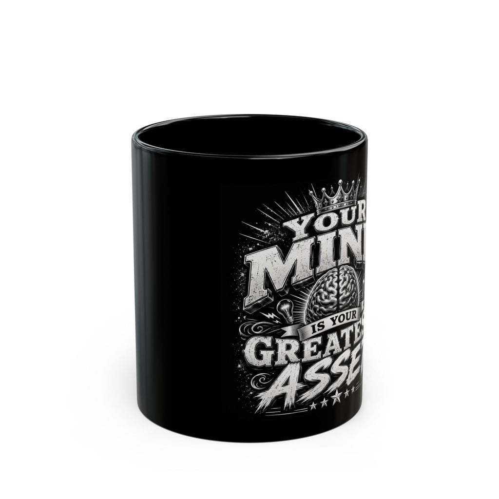 Inspirational Black Mug - "Your Mind Is Your Greatest Asset" Coffee Cup