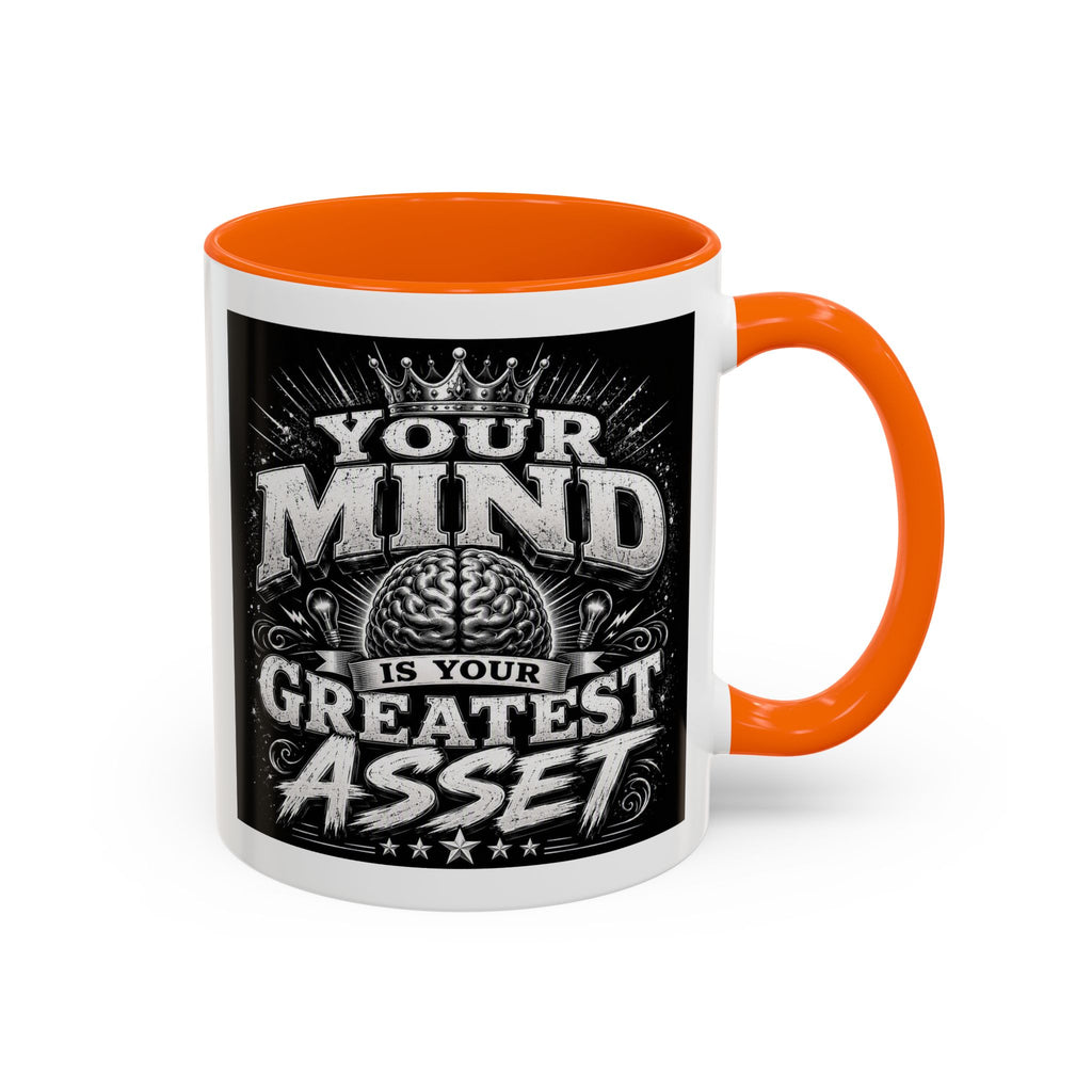 Motivational Coffee Mug — "Your Mind Is Your Greatest Asset" Accent Mug (11/15oz)