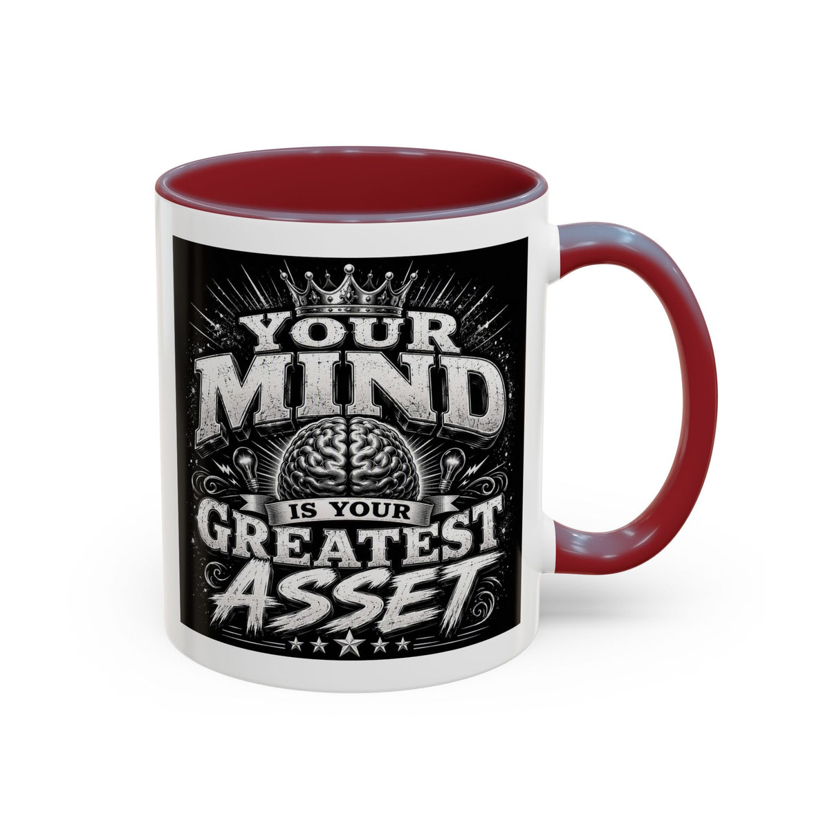 Motivational Coffee Mug — "Your Mind Is Your Greatest Asset" Accent Mug (11/15oz)
