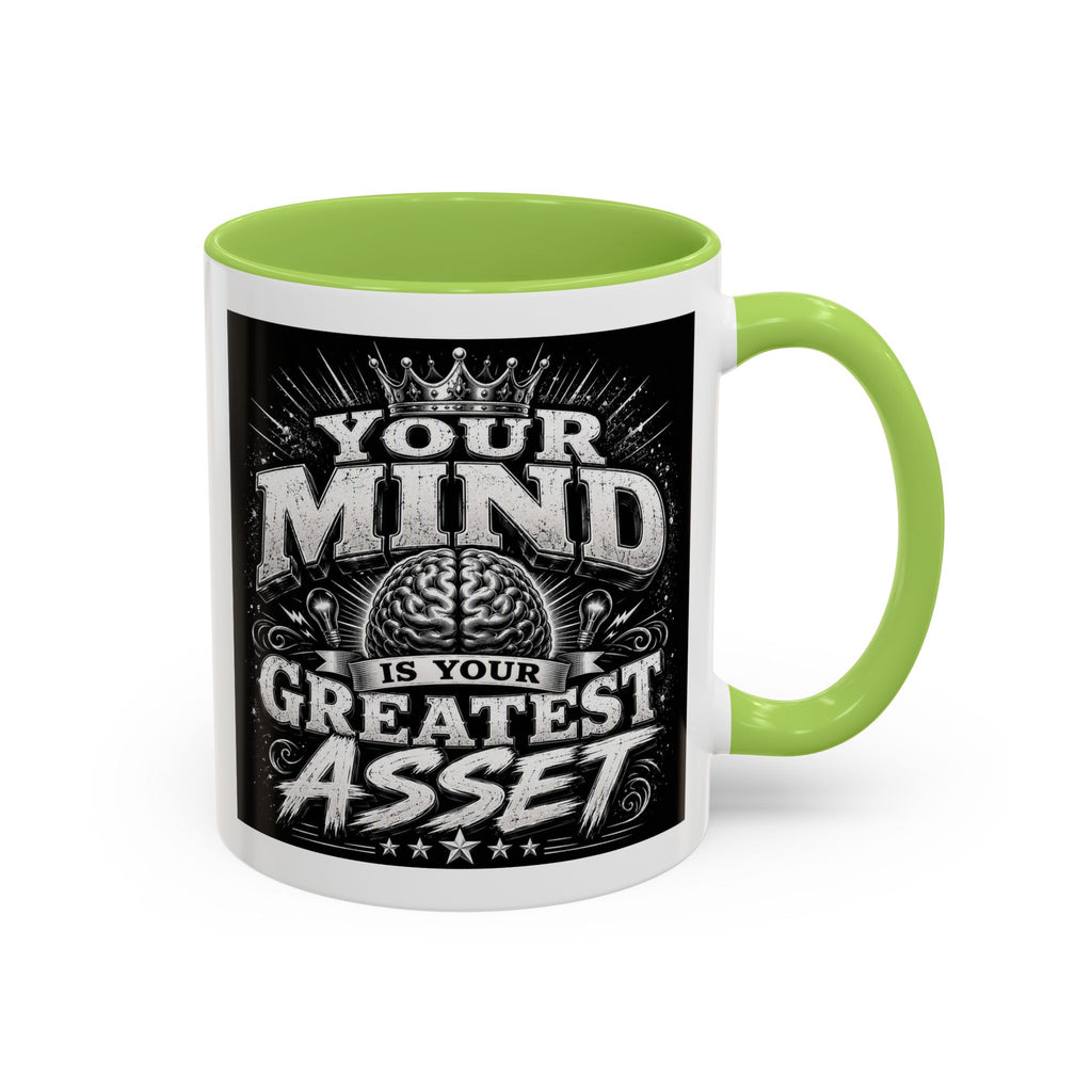 Motivational Coffee Mug — "Your Mind Is Your Greatest Asset" Accent Mug (11/15oz)