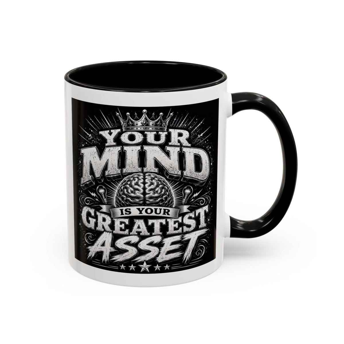 Motivational Coffee Mug — "Your Mind Is Your Greatest Asset" Accent Mug (11/15oz)