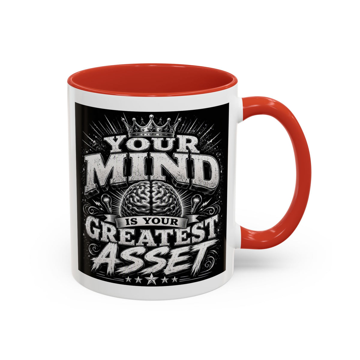Motivational Coffee Mug — "Your Mind Is Your Greatest Asset" Accent Mug (11/15oz)