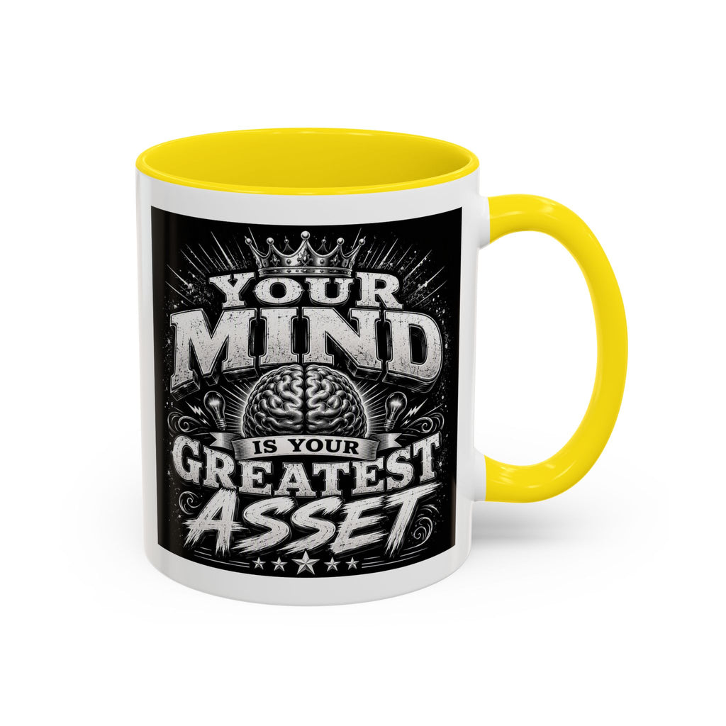 Motivational Coffee Mug — "Your Mind Is Your Greatest Asset" Accent Mug (11/15oz)