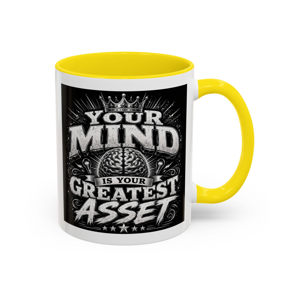Motivational Coffee Mug — "Your Mind Is Your Greatest Asset" Accent Mug (11/15oz)
