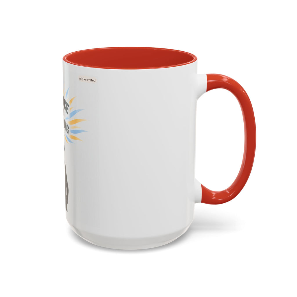 My Peace Means Everything to Me Accent Coffee Mug — Inspirational Self-Care Ceramic Mug