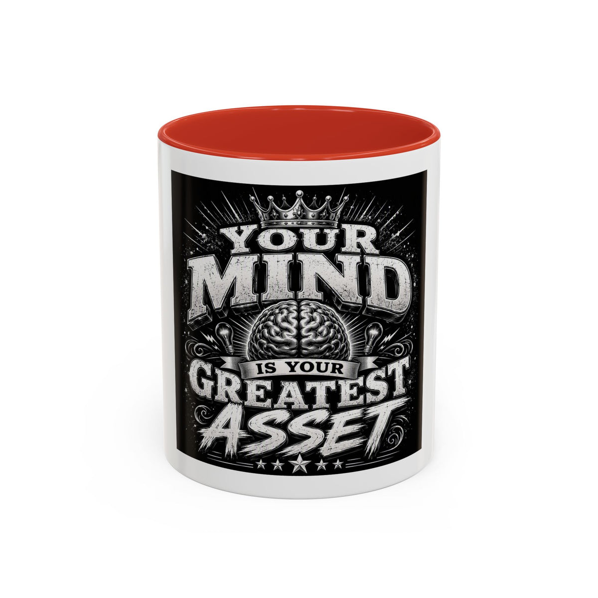 Motivational Coffee Mug — "Your Mind Is Your Greatest Asset" Accent Mug (11/15oz)