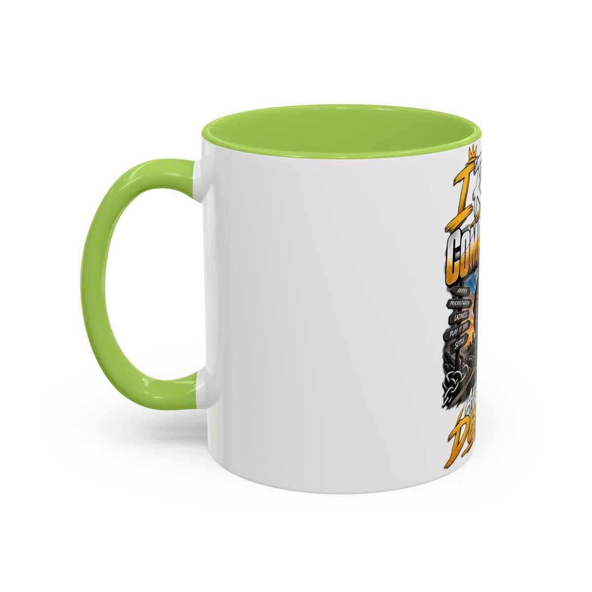 Coffee Mug – "I Refuse to Let Complacency Affect My Destiny" Motivational Accent Mug