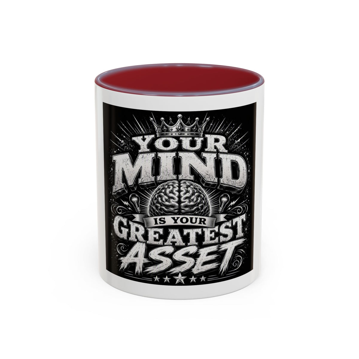 Motivational Coffee Mug — "Your Mind Is Your Greatest Asset" Accent Mug (11/15oz)