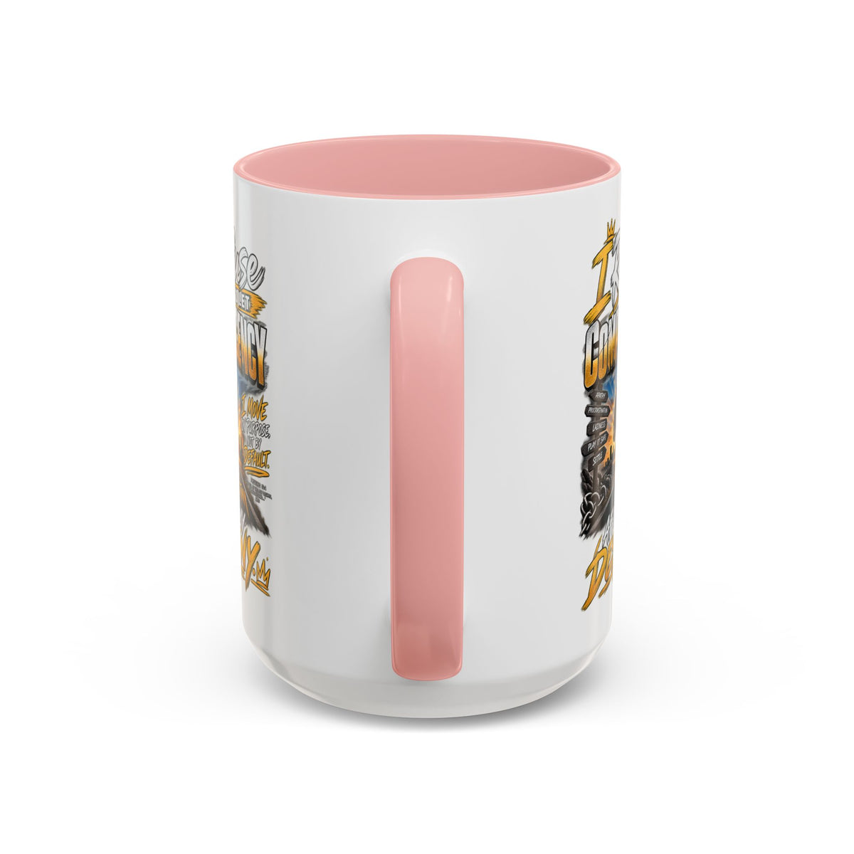 Motivational Coffee Mug — "I Refuse to Let Complacency Affect My Destiny"