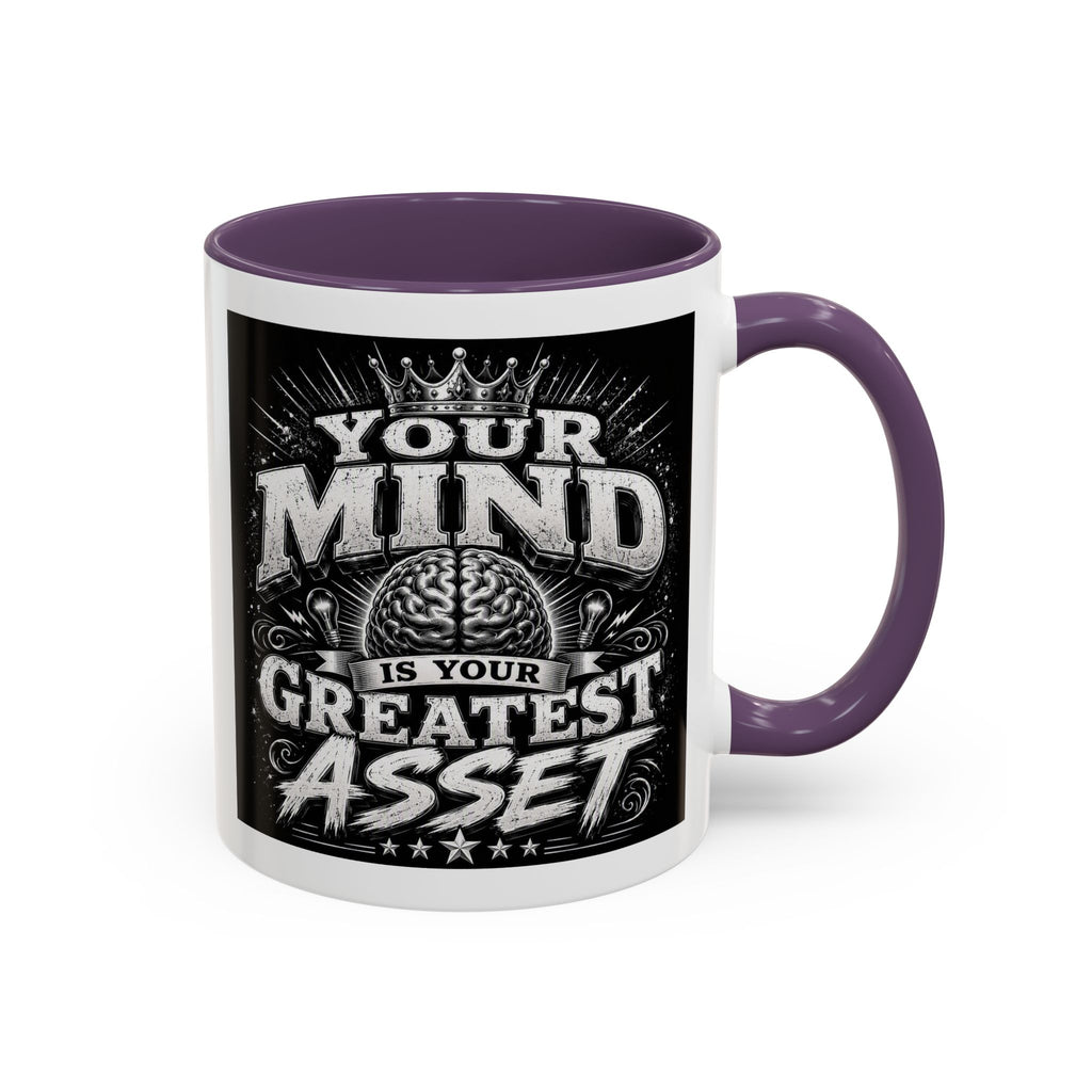 Motivational Coffee Mug — "Your Mind Is Your Greatest Asset" Accent Mug (11/15oz)